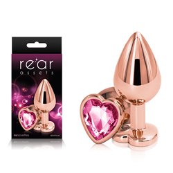 Rear Assets Rose Gold Heart - Medium - Pink