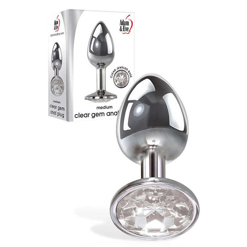 Adam & Eve CLEAR GEM ANAL PLUG - Medium