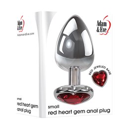 Adam & Eve RED HEART GEM ANAL PLUG - Small