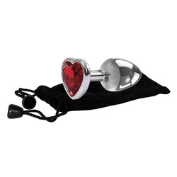 Adam & Eve RED HEART GEM ANAL PLUG - Small