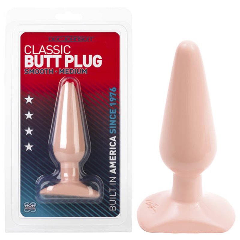 Classic Butt Plug - Smooth Medium - Flesh