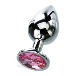 Adam & Eve PINK CLEAR GEM ANAL PLUG - Medium