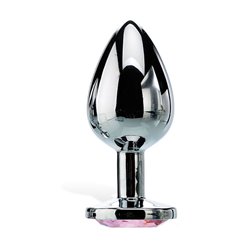 Adam & Eve PINK CLEAR GEM ANAL PLUG - Medium