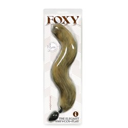 Foxy Fox Tail Silicone Butt Plug - Ginger