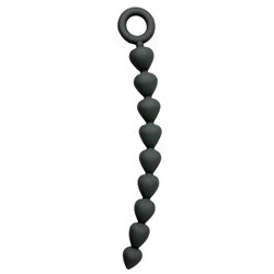 S&M Black Silicone Anal Beads