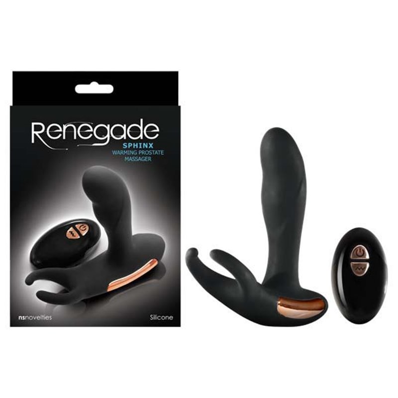 Renegade Sphinx Warming Prostate Massager - Black