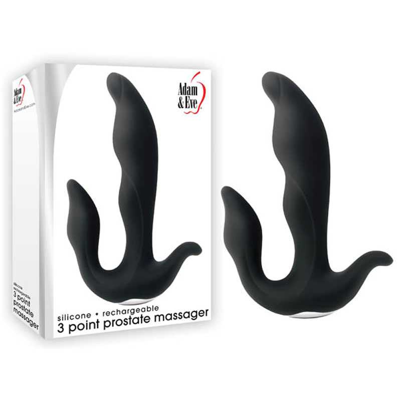 Adam & Eve 3 POINT PROSTATE MASSAGER - Black