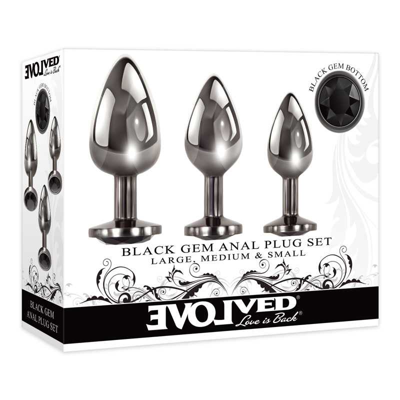 Evolved BLACK GEM ANAL PLUG SET