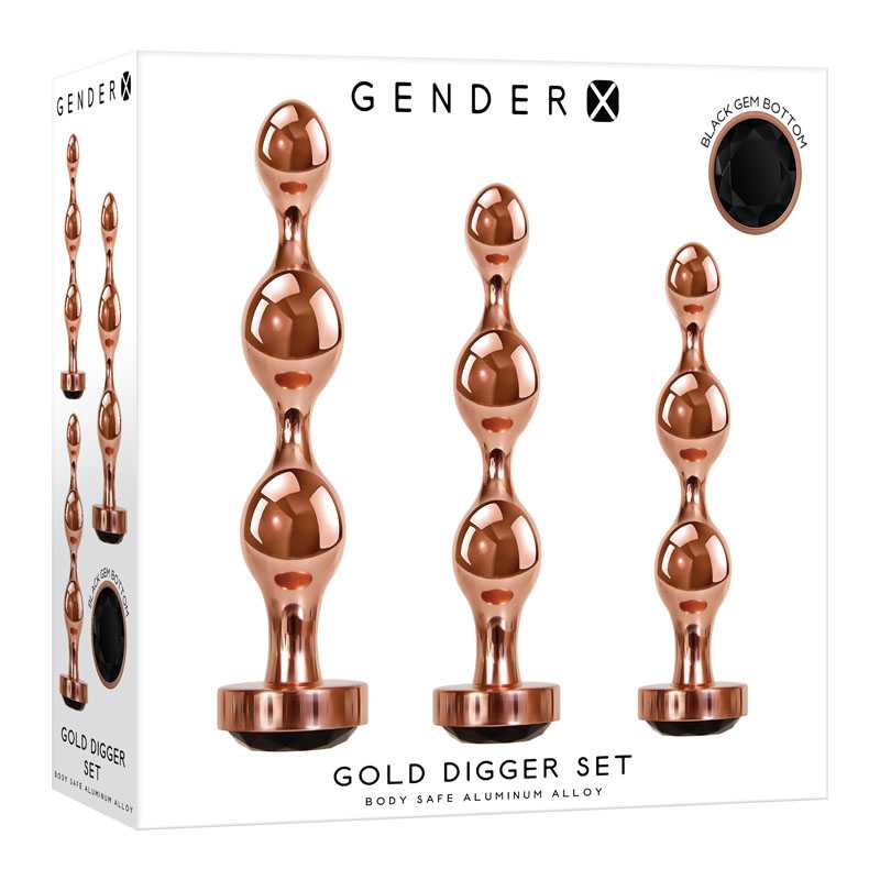 Gender X GOLD DIGGER SET - 3 Pc Butt Plugs