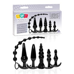 Try-Curious, Anal Plug Kit, Black