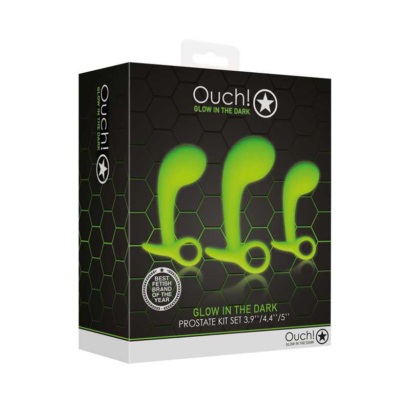 OUCH! Glow In Dark Prostate Kit - Set of 3