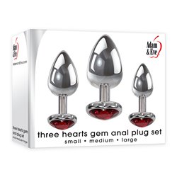 Adam & Eve THREE HEARTS GEM ANAL PLUG SET