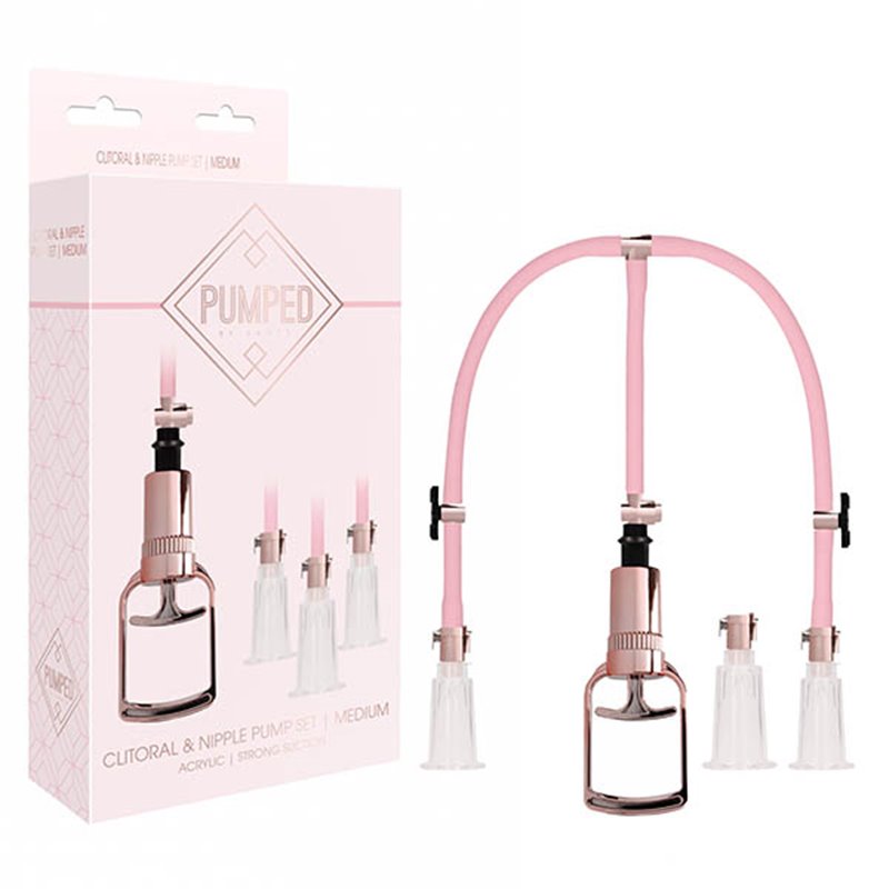 PUMPED Clitoral & Nipple Pump Set Med - Rose