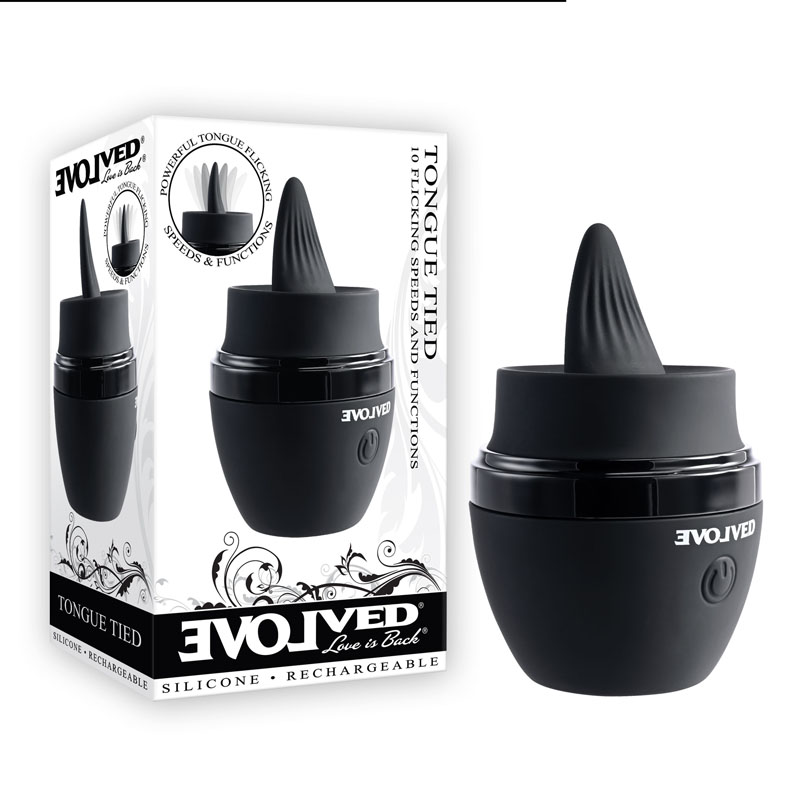 Evolved TONGUE TIED Clit Stimulator - Black