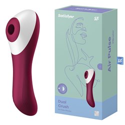 Satisfyer Dual Crush Air Pulse Vibrator - Red