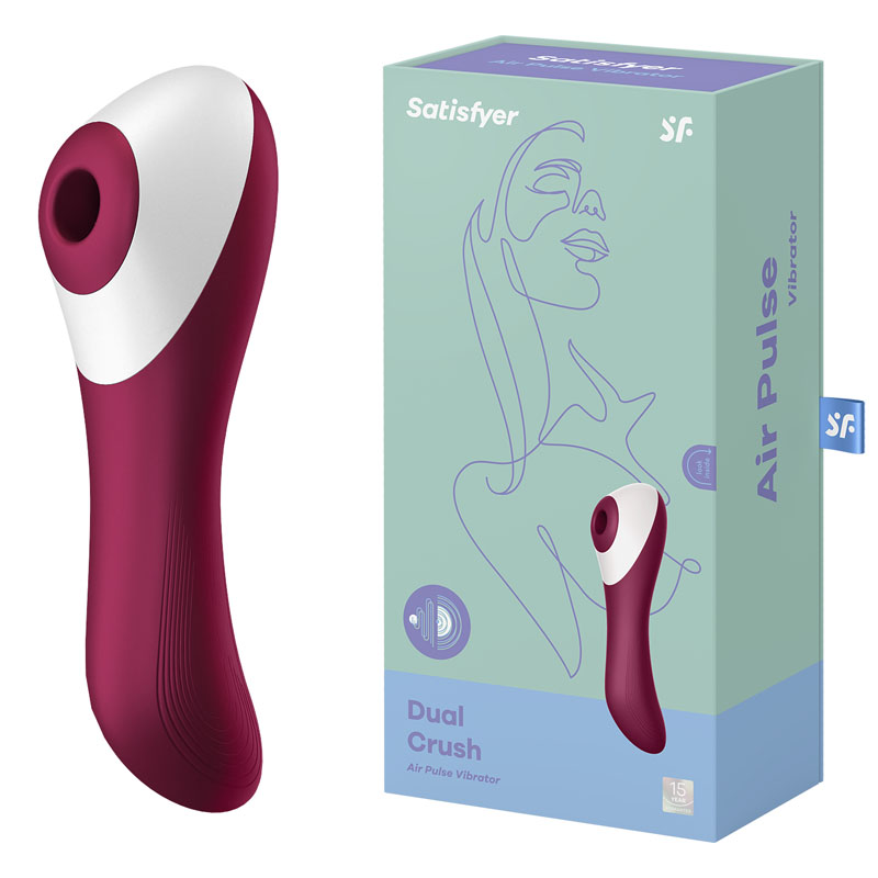 Satisfyer Dual Crush Air Pulse Vibrator - Red