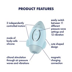 Satisfyer Mission Control Air Pulse - Blue