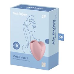 Satisfyer Cutie Heart Air Pulse - Light Pink