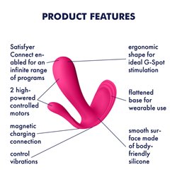 Satisfyer Top Secret + Vibe App Control - Pink