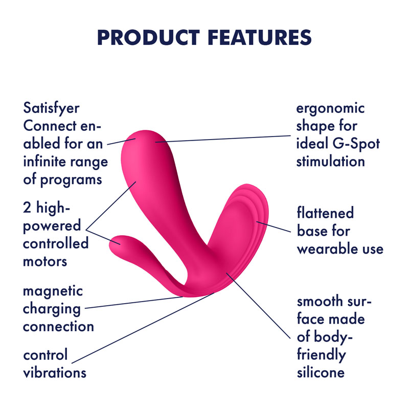 Satisfyer Top Secret + Vibe App Control - Pink