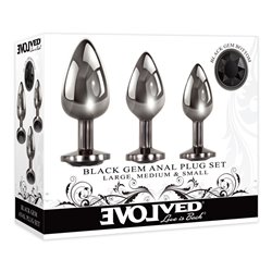 Evolved BLACK GEM ANAL PLUG SET