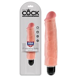 King Cock 7'' Vibrating Stiffy - Flesh