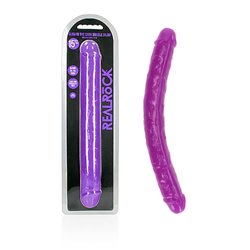 REALROCK 38 cm Double Dong Glow - Purple