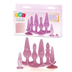 Try-Curious, Anal Plug Kit, Pink