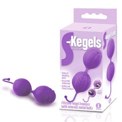 The 9's S-Kegels, Silicone Kegel Balls - Purple