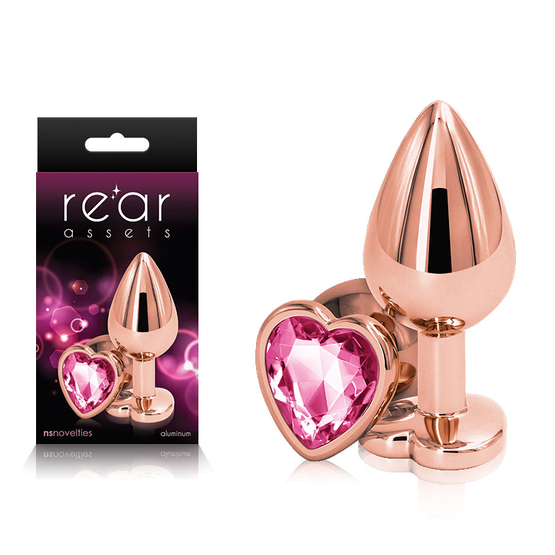 Rear Assets Rose Gold Heart - Medium - Pink