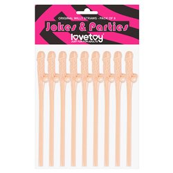 Jokes + Parties Original Willy Straws - 9 Pack