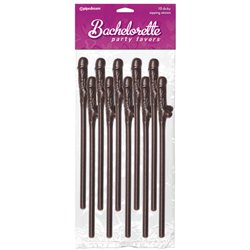 BP Dicky Sipping Straws - 10 Pack Chocolate