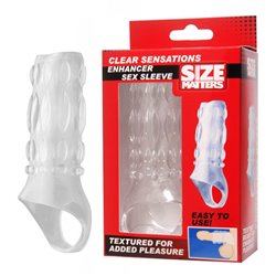 Size Matters Clear Sensations Sleeve - Clear