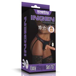 Ingen Vibrating Easy Strap-On Set - 7.5'' Flesh