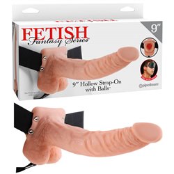 FFS 9'' Hollow Strap-On with Balls - Flesh