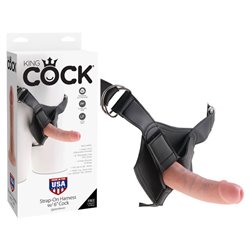 King Cock Strap-On Harness w/ 6'' Cock - Flesh