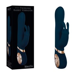 Adam & Eve Twirling Rabbit Vibrator - Blue