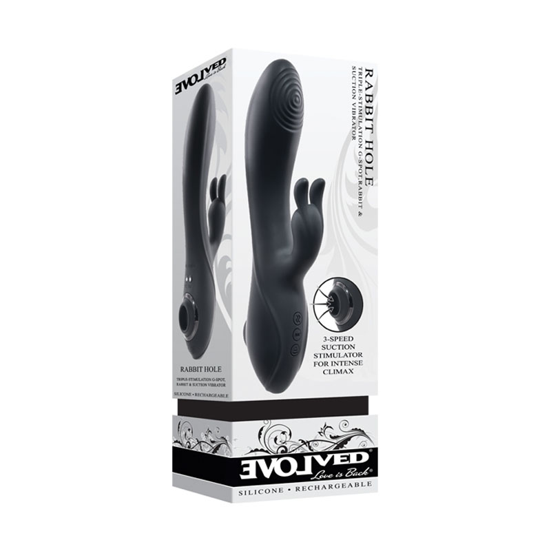 Evolved RABBIT HOLE Pulsing Vibrator - Black