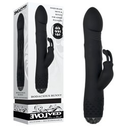 Evolved BODACIOUS BUNNY Rabbit Vibrator - Black