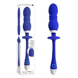 Gender X PLAY BALL Thrusting Vibrating Orbs - Blue