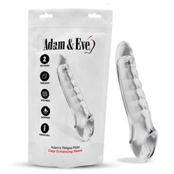 Adam & Eve RIDGED RIDER Penis Extender - Clear