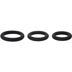 Adam & Eve SILICONE PENIS RING SET - Black