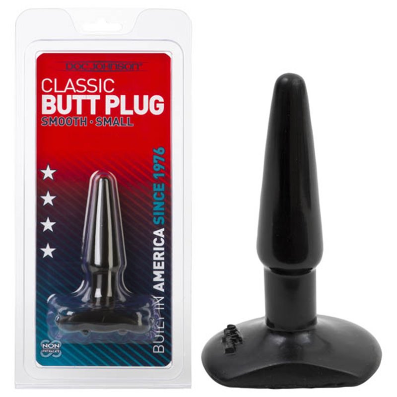 Classic Butt Plug - Smooth Small - Black