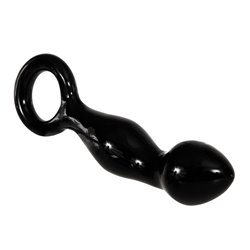 Adam & Eve ADAMS GLASS PROSTATE MASSAGER - Black