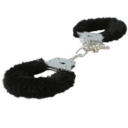 S&M Furry Handcuffs - Black