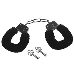 S&M Furry Handcuffs - Black