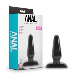 Anal Adventures Basic Anal Plug - Medium Black