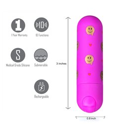 Maia GIGGLY Rechargeable Bullet - Emoji Pink