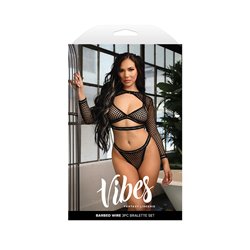 VIBES BARBED WIRE Net Bralette Set - M/L