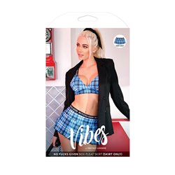 VIBES NO FUCKS GIVEN Box Pleat Skirt - M/L